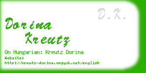 dorina kreutz business card